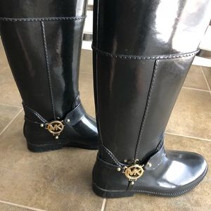 Michael Kors Black Rain Boots